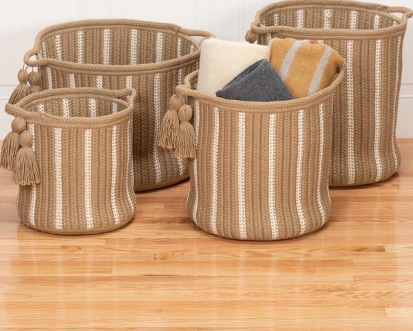 Colonial Mills Dublin Basket VB21 Taupe and White on Sale