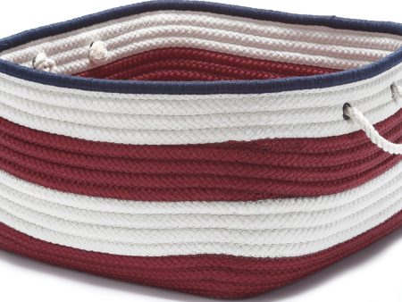 Colonial Mills Nautical Stripe Basket AU21 Red and Navy Fashion