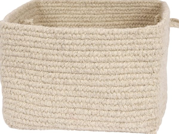 Colonial Mills Chunky Natural Wool Square Basket DB31 Light Gray Supply