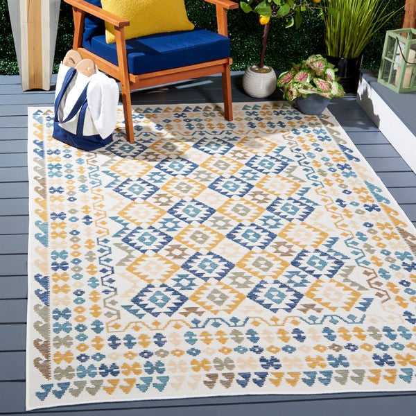 Safavieh Sunrise SUN622 Ivory   Blue Gold Area Rug Cheap