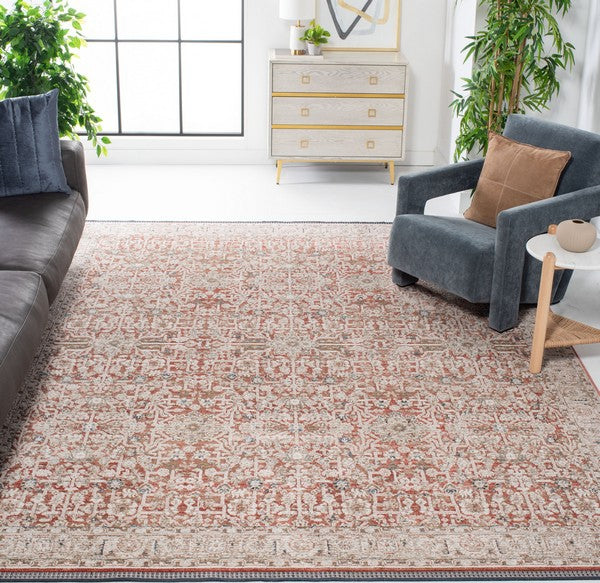 Safavieh Vivaldi VIV546 Rust   Ivory Area Rug For Cheap