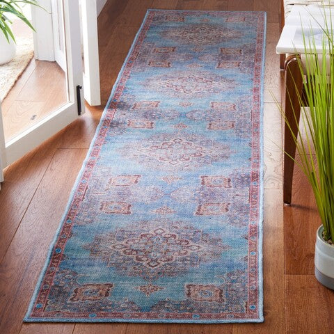 Safavieh Serapi SEP580 Blue   Brown Machine Washable Area Rug For Sale