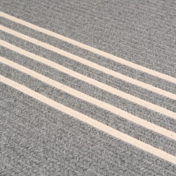 Colonial Mills Modern Wool Stripe MO18 Grey Area Rug For Discount