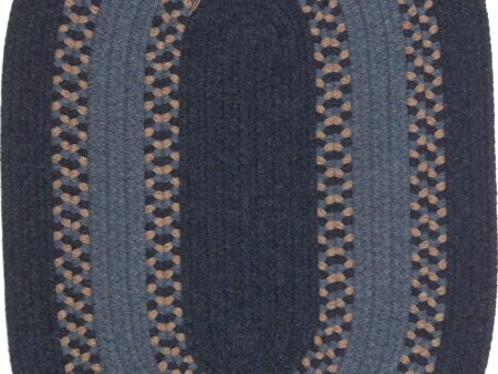 Colonial Mills Corsair Banded Oval CI57 Navy Area Rug Supply