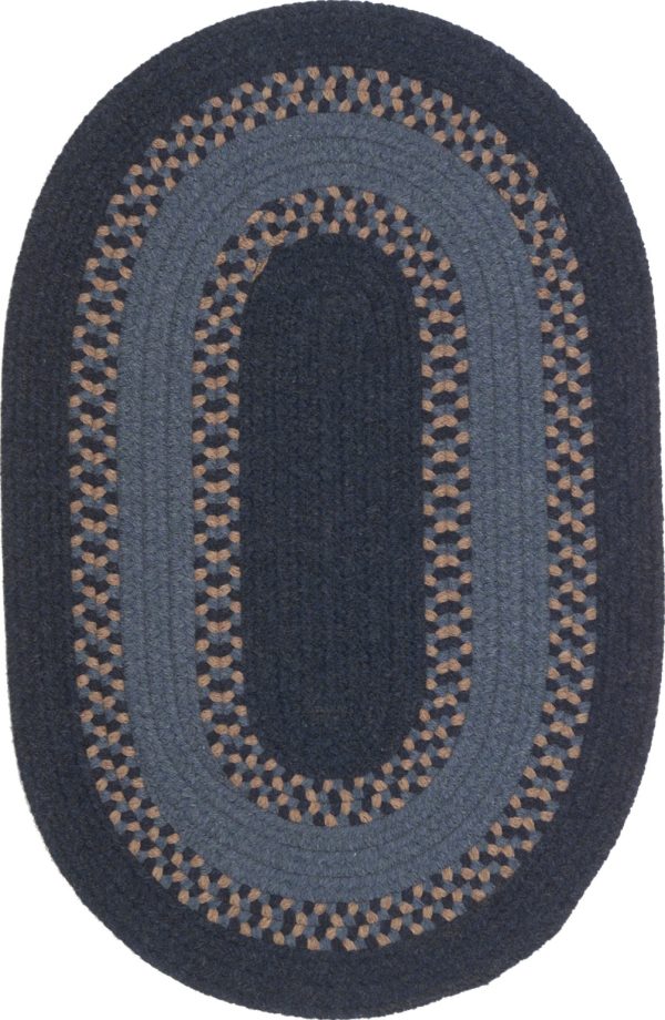 Colonial Mills Corsair Banded Oval CI57 Navy Area Rug Supply