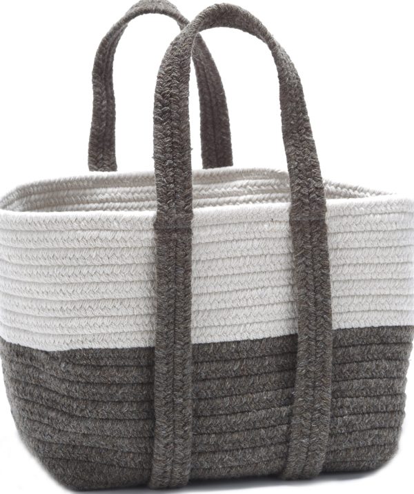 Colonial Mills Farmhouse Square Basket FE89 Bark Online Sale