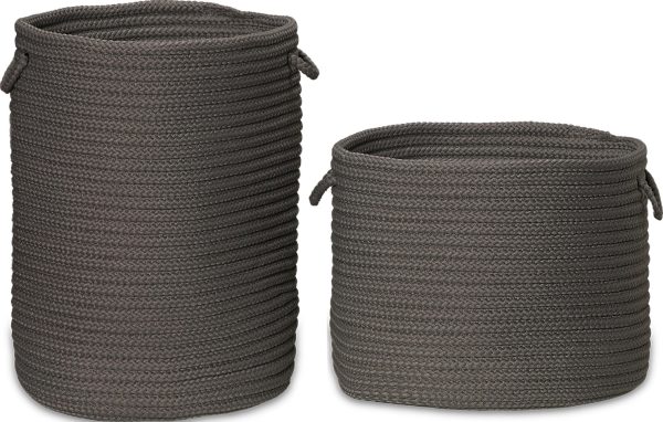 Colonial Mills Clean and Dirty Woven Hamper Set-2 DW14 Gray Online Hot Sale