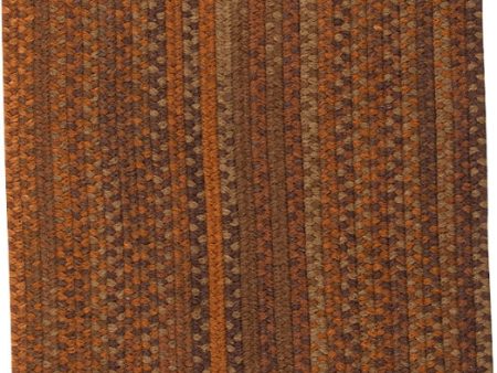 Colonial Mills Braided Wool Runner BA70 Rust Area Rug For Cheap