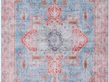 Safavieh Serapi SEP582 Blue   Rust Machine Washable Area Rug For Cheap