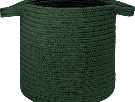 Colonial Mills Farm Braided Laundry Basket RY66 Hunter Green Cheap