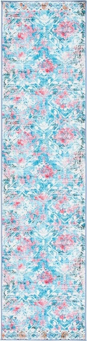 Safavieh Riviera RIV117 Light Blue   Pink Machine Washable Area Rug Discount