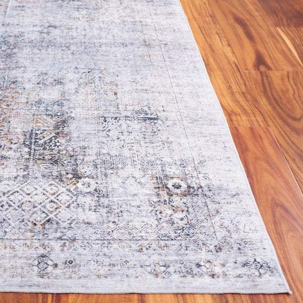 Safavieh Santa Monica STM539 Beige   Charcoal Machine Washable Area Rug Fashion