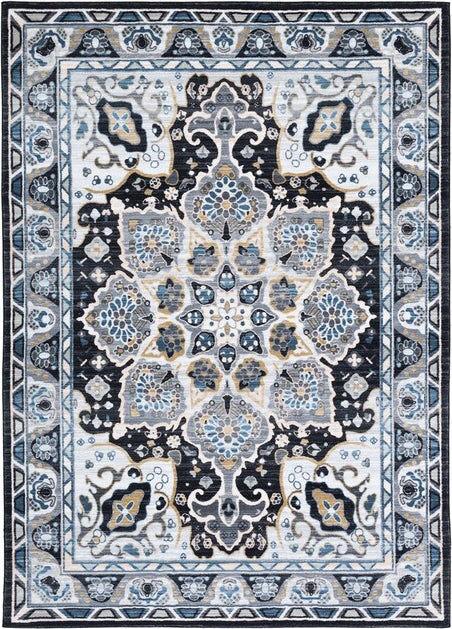 Safavieh Riviera RIV155 Grey   Light Blue Machine Washable Area Rug Supply