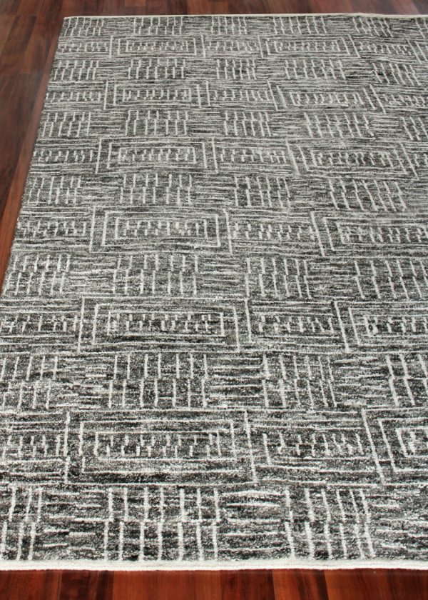 Exquisite Rugs Aldridge 3810 Charcoal Ivory Area Rug Discount