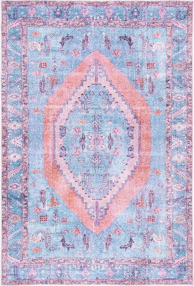 Safavieh Serapi SEP356 Light Blue   Beige Machine Washable Area Rug For Cheap