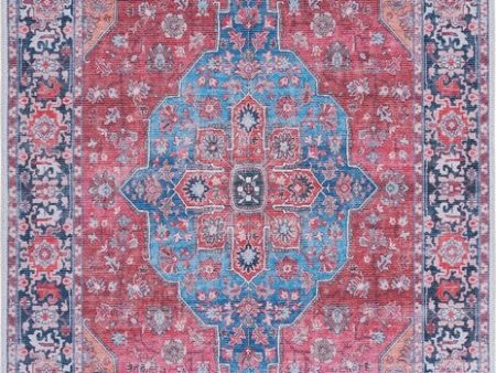 Safavieh Serapi SEP369 Blue   Rust Machine Washable Area Rug Online Hot Sale