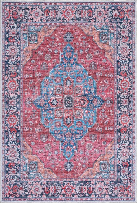 Safavieh Serapi SEP369 Blue   Rust Machine Washable Area Rug Online Hot Sale