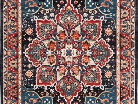 Safavieh Riviera RIV155 Red   Navy Machine Washable Area Rug Hot on Sale