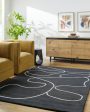 Surya JSW-1008 Black Area Rug by Jason Wu For Sale