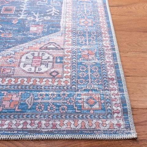 Safavieh Serapi SEP513 Blue   Ivory Machine Washable Area Rug For Cheap