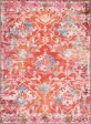 Safavieh Riviera RIV117 Orange   Light Blue Machine Washable Area Rug on Sale