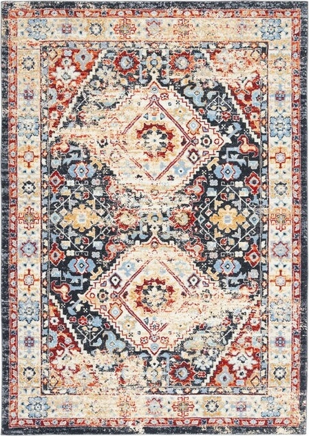 Safavieh Riviera RIV157 Charcoal   Gold Machine Washable Area Rug Online now