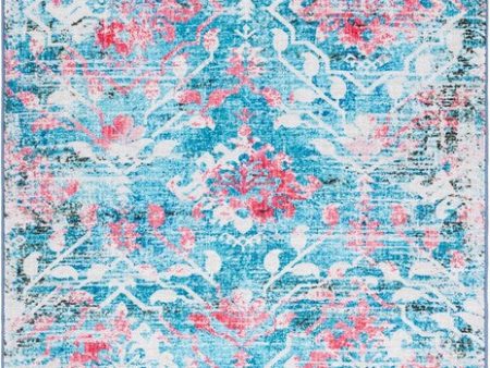 Safavieh Riviera RIV117 Light Blue   Pink Machine Washable Area Rug Discount