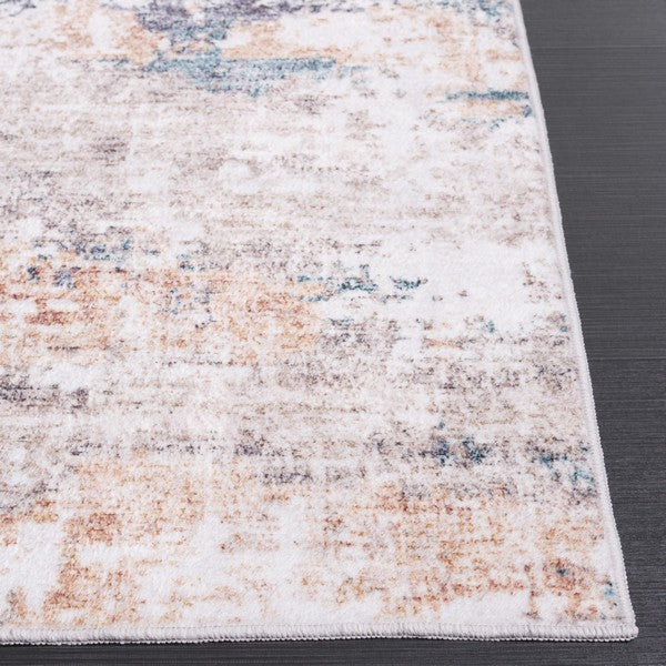 Safavieh Santa Monica STM346 Ivory   Rust Machine Washable Area Rug Fashion