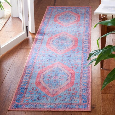 Safavieh Serapi SEP356 Light Blue   Beige Machine Washable Area Rug For Cheap