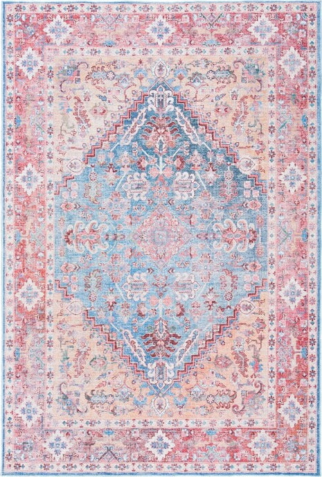 Safavieh Serapi SEP515 Blue   Rust Machine Washable Area Rug Supply