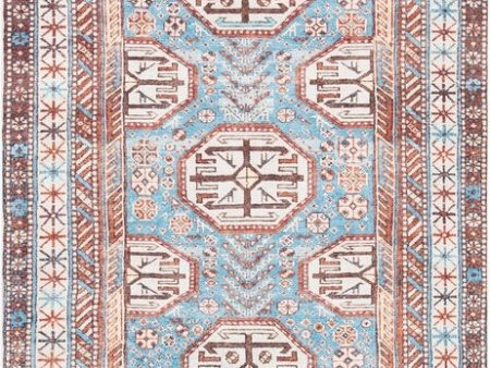 Safavieh Serapi SEP383 Light Blue   Brown Machine Washable Area Rug Online