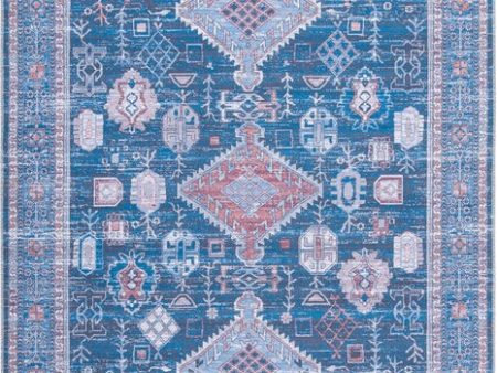 Safavieh Serapi SEP513 Blue   Ivory Machine Washable Area Rug For Cheap