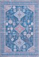 Safavieh Serapi SEP513 Blue   Ivory Machine Washable Area Rug For Cheap