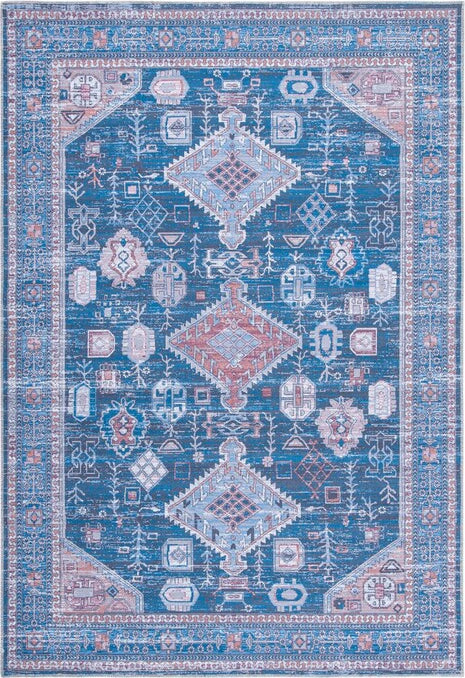 Safavieh Serapi SEP513 Blue   Ivory Machine Washable Area Rug For Cheap