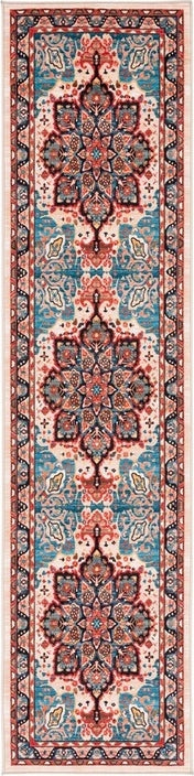 Safavieh Riviera RIV155 Blue   Beige Machine Washable Area Rug For Sale