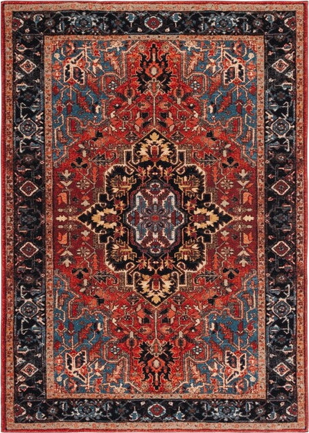 Safavieh Riviera RIV138 Red   Blue Machine Washable Area Rug For Discount