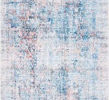 Safavieh Santa Monica STM539 Blue   Rust Machine Washable Area Rug on Sale