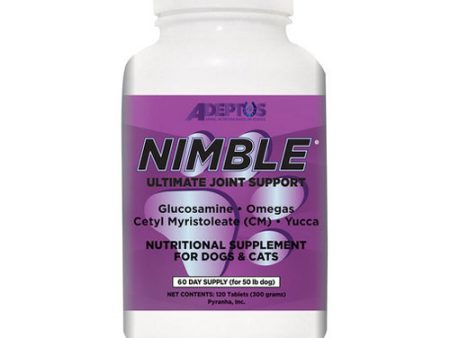 Nimble Ultimate Joint Support For Dogs & Cats 120 Tabs by Adeptus Sale